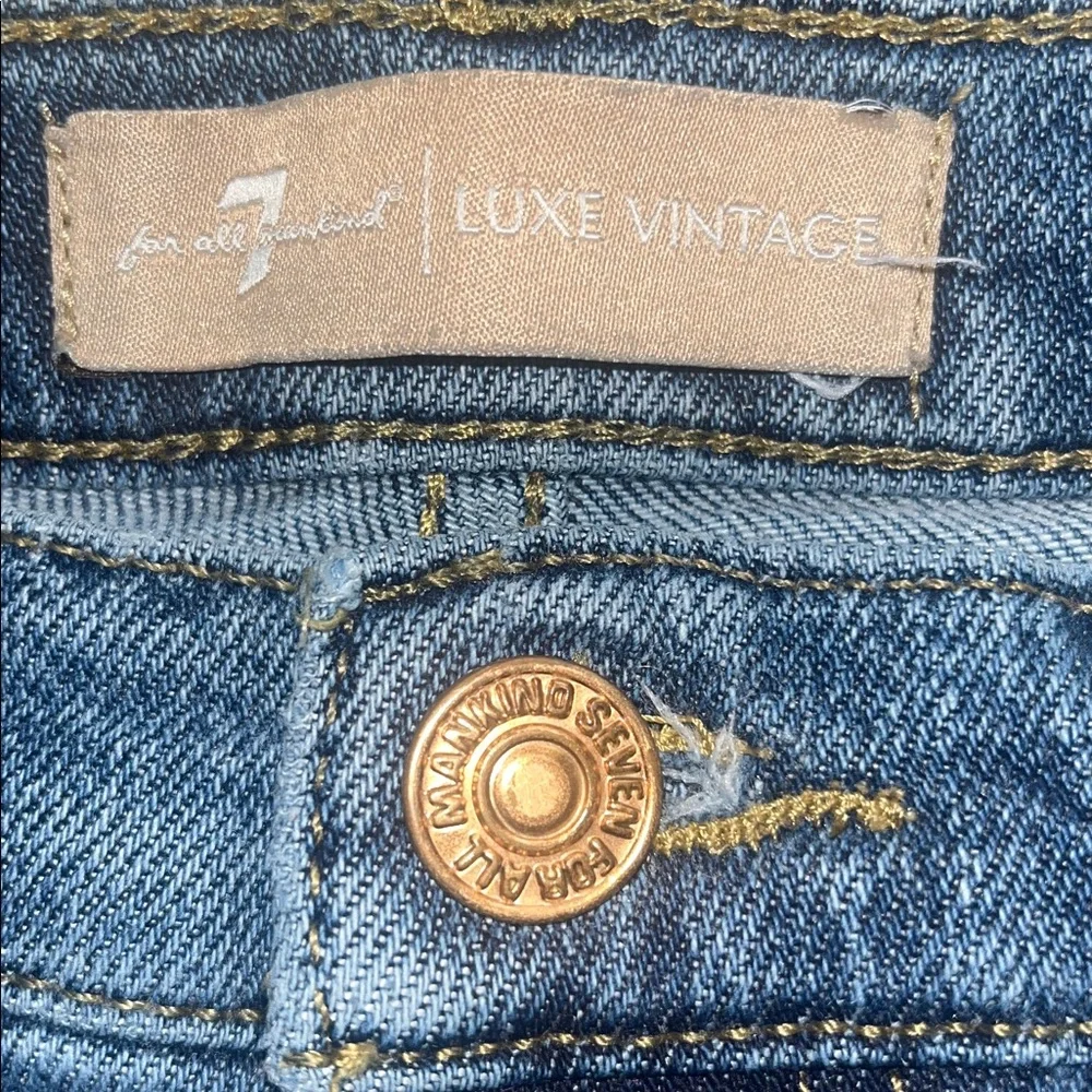 7 For‎ All Mankind High-Waist Slim Kick in Deep Soul.